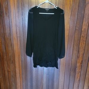 Womens dress,black,express,size xs,longsleeve